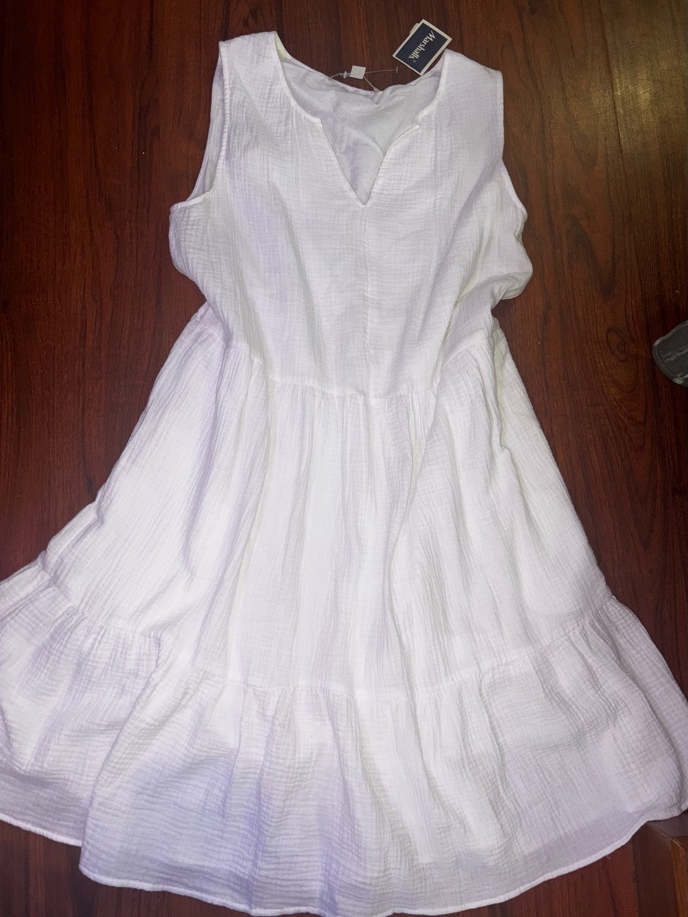 Lightweight White Tiered Cotton Sundress - CBC California